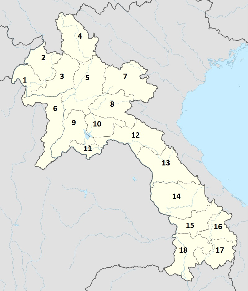 Các tỉnh thành của Lào hiện tại